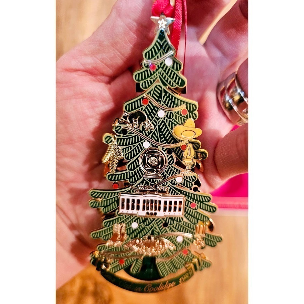 White‎ House 2015 Calvin Coolidge Ornament Rare. Unique.